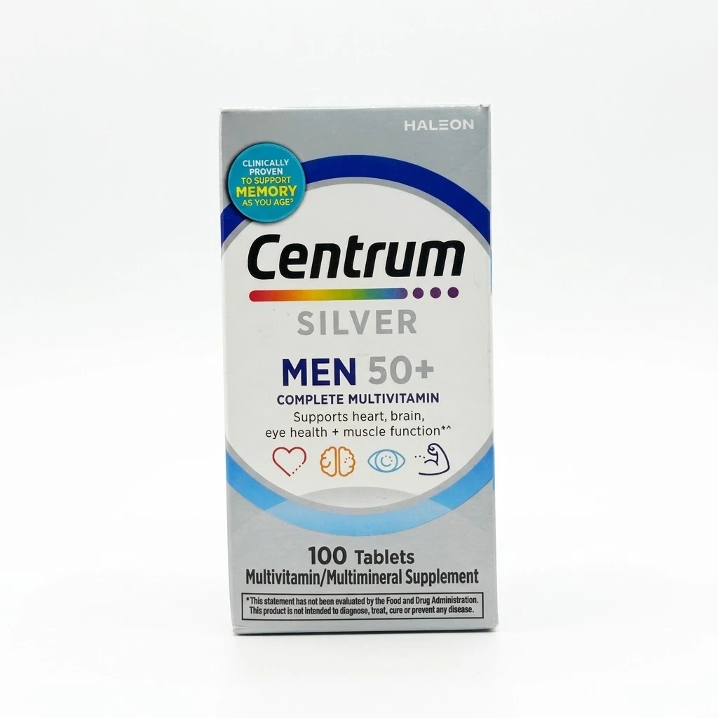 Centrum Silver Multivitamin for Men 50 Plus, Multivitamin/Multimineral Supplement – 100 Tablets