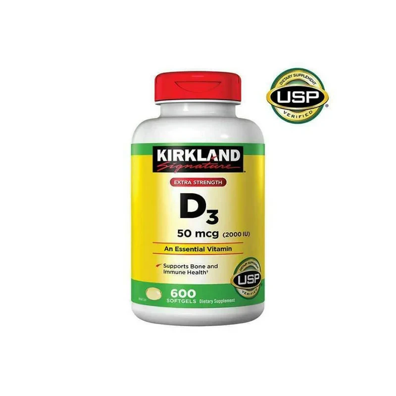 Kirkland Signature Extra Strength Vitamin D3 2000 I.U. 600 Softgels