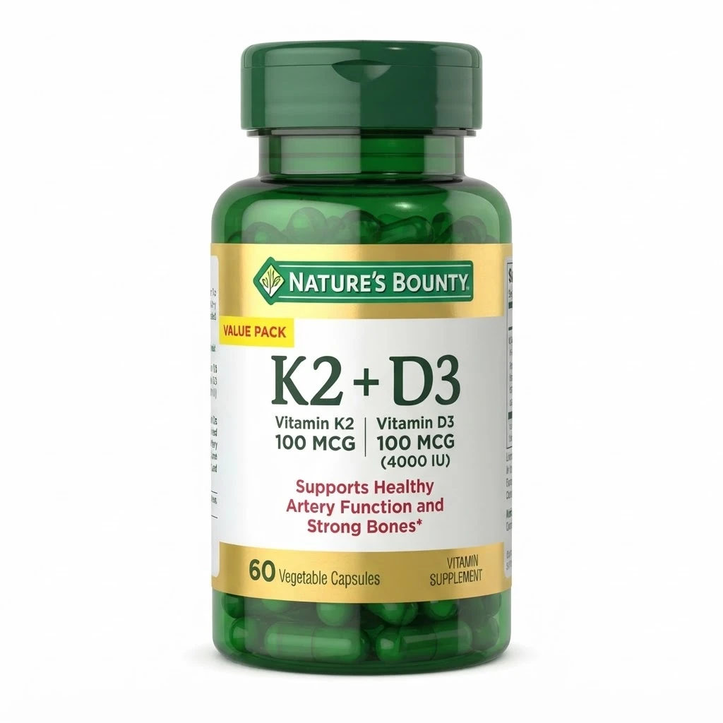 Nature’s Bounty K2 + D3 – 60 Capsules