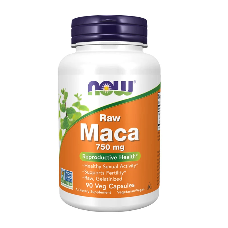 NOW Foods Raw Maca 750 mg – 90 Veg Capsules