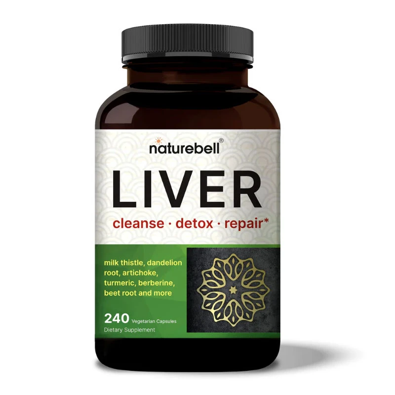 NatureBell Liver Cleanse Detox & Repair Supplement – 240 Veggie Capsules