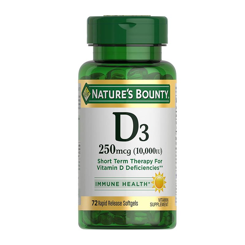 Nature’s Bounty D3 250mcg 10000 IU – 72 Softgels