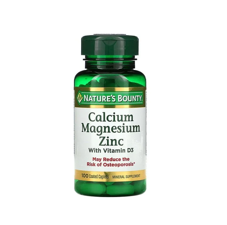 Nature’s Bounty Calcium Magnesium Zinc with Vitamin D3 – 100 Coated Caplets