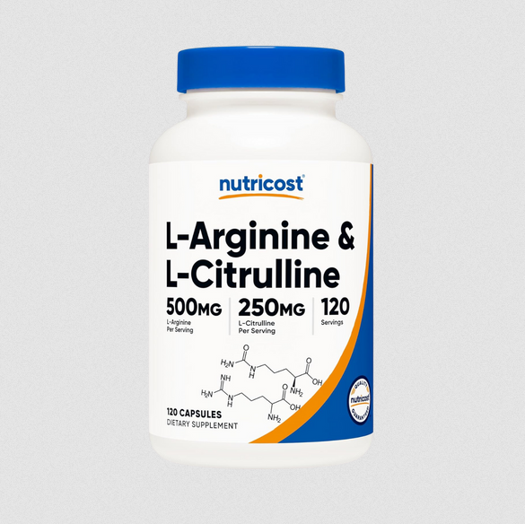 Nutricost L-Arginine L-Citrulline Complex 750mg, 120 Capsules - Non-GMO