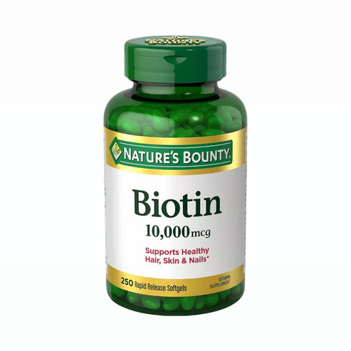 Nature’s Bounty Biotin (10,000 mcg) –  250 softgels